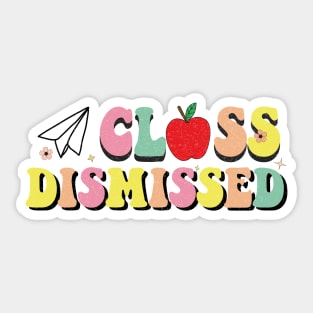 Retro Class Dismissed Last day of School 2023 Sticker